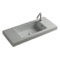 Rectangular White Ceramic Wall Mounted or Drop In Sink