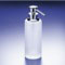 Soap Dispenser, Rounded, Tall Frosted Crystal Glass