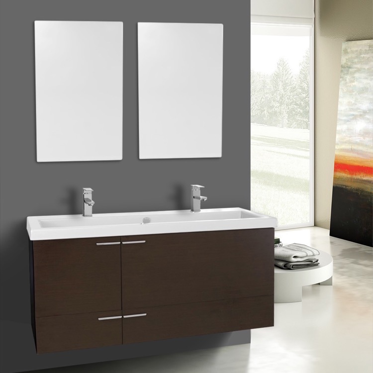 Acf Ans1120 Bathroom Vanity New Space Nameek S Bathroom Vanity Acf Ans1120 47 Inch Wenge Set Double Sink