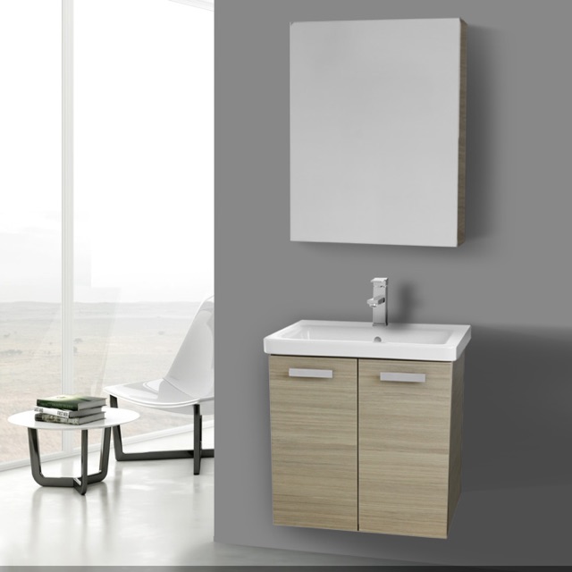Acf Cp301 Bathroom Vanity City Play Nameek S Bathroom Vanity Acf Cp301 24 Inch Larch Canapa Wall Mount With Fitted Ceramic