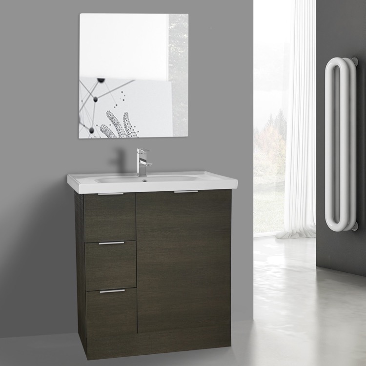 Arcom Wa10 Bathroom Vanity Waloomi Nameek S Bathroom Vanity Arcom Wa10 32 Inch Grey Oak Floor Standing Set