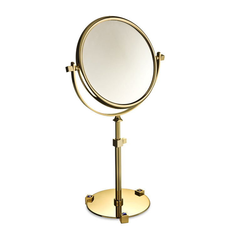 Windisch 99526a Makeup Mirror Moon Light Nameek S Makeup Mirror Windisch 99526a Chrome Or Gold Pedestal Double Face With Blue Crystals 3x