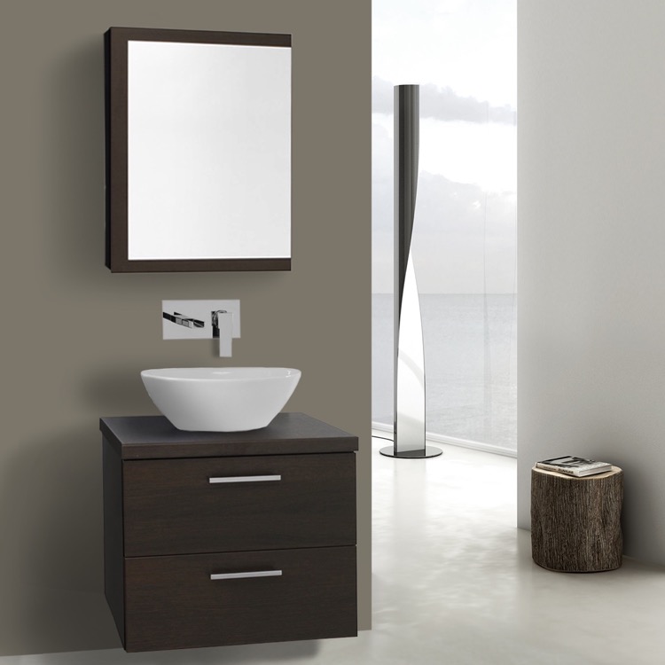 Iotti An605 Bathroom Vanity Aurora Nameek S Bathroom Vanity Iotti An605 22 Inch Wenge Vessel Sink Wall Mounted