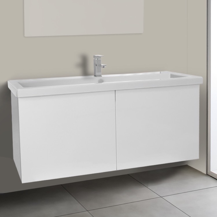 Iotti Se65 Bathroom Vanity Space Nameek S Bathroom Vanity Iotti Se65 47 Inch Glossy White With Ceramic Sink