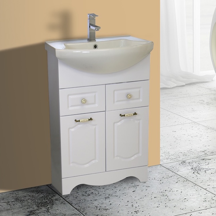 Nameeks Cla F01 Bathroom Vanity Classic Nameek S Bathroom Vanity Nameeks Cla F01 23 Inch Floor Standing White Cabinet With