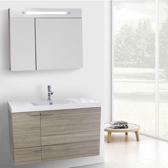 Bathroom Vanity Modern Bathroom Vanity, Wall Mount, 40