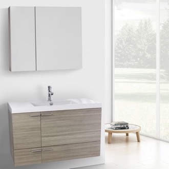 Bathroom Vanity Wall Mounted Bathroom Vanity, Modern, 40