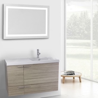 Bathroom Vanity Modern Wall Mount Bathroom Vanity Cabinet, 39