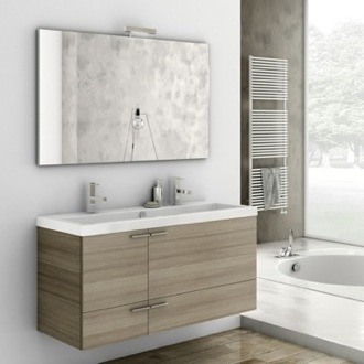 Bathroom Vanity Trough Wall Mount Bath Vanity, Modern, 47