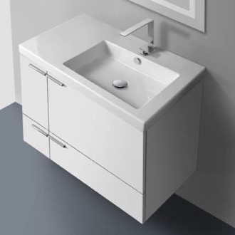 Bathroom Vanity Wall Mounted Bathroom Vanity, Modern, 31