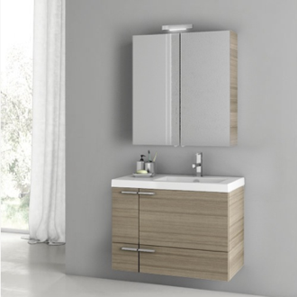 Bathroom Vanity Modern Bathroom Vanity, Wall Mount, 31