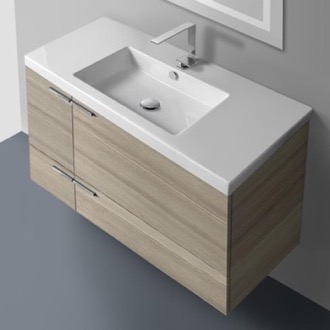 Bathroom Vanity Modern Bathroom Vanity, Wall Mount, 40