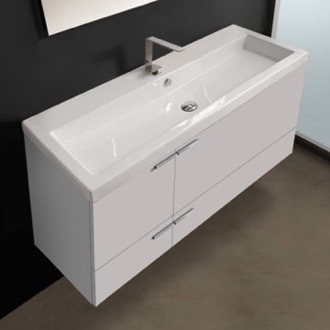 Bathroom Vanity Wide Bathroom Vanity, Wall Mount, 47
