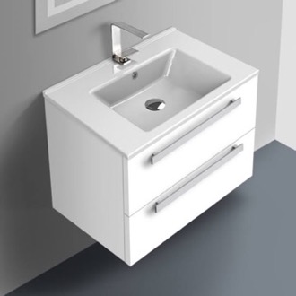 Bathroom Vanity Wall Mounted Bathroom Vanity, Modern, 24