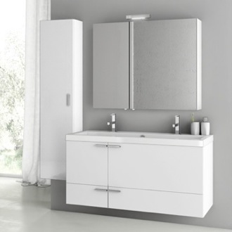 Bathroom Vanity Wide Bathroom Vanity, Double, Floating, 47