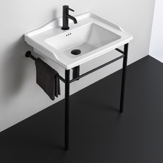 Console Bathroom Sink Transitional Console Sink, 26