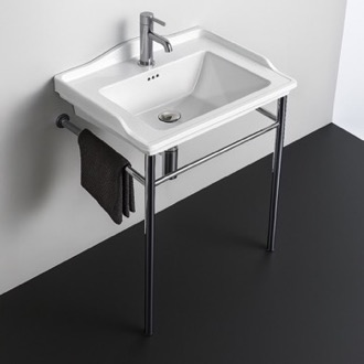 Console Bathroom Sink Transitional Console Sink, 26