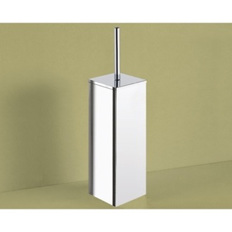 Toilet Brush Toilet Brush Holder, Square, Polished Chrome Gedy 6933-13