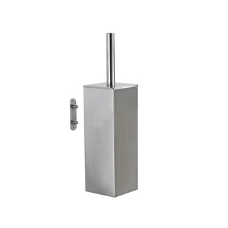 Toilet Brush Toilet Brush Holder, Wall Mounted, Square, Polished Chrome Gedy NE33-03-13