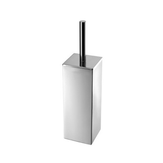 Toilet Brush Toilet Brush Holder, Square, Polished Chrome Gedy NE33-13