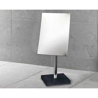 Makeup Mirror Black Square Countertop 2.5x Makeup Mirror Gedy RA2018-14