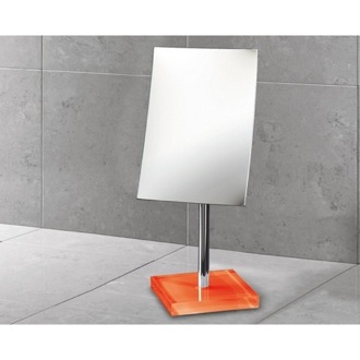Makeup Mirror Square Countertop 2.5x Makeup Mirror in Orange Gedy RA2018-67