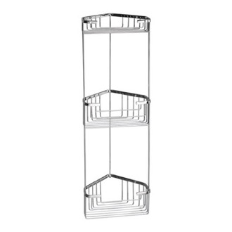 Shower Basket Wire Corner Triple Shower Basket Gedy 2484