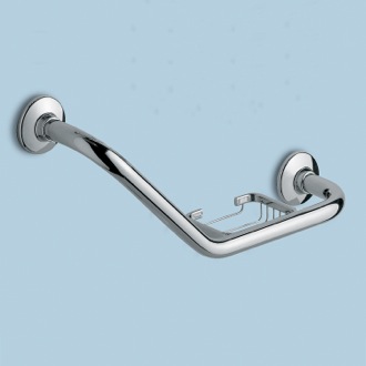 Shower Grab Bar Chrome Grab Bar With Reversible Soap Holder Gedy 2720