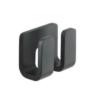 Bathroom Hook Double Robe Hook, Modern Matte Black Gedy 3228-14