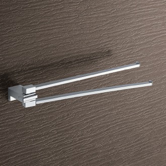 Luxury Swivel Towel Bars Nameek S 13 Inch Polished Chrome Double Arm Swivel Towel Bar