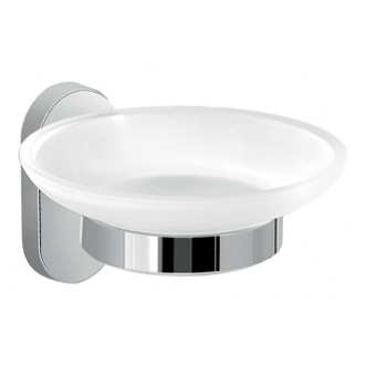 Soap Dish Frosted Glass Soap Dish With Chrome Mounting Gedy 5311-13