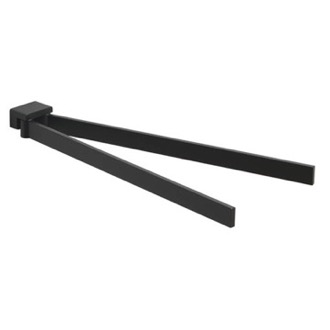 Towel Bar Double Swivel Towel Bar, 15 Inch, Square, Matte Black Gedy 5423-M4