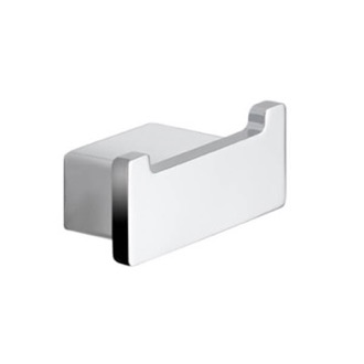 Bathroom Hook Square Polished Chrome Double Hook Gedy 5426-13