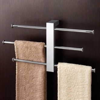 Towel Rack Polished Chrome Wall Mounted Towel Rack With 3 16 Inch Sliding Rails Gedy 7630-13