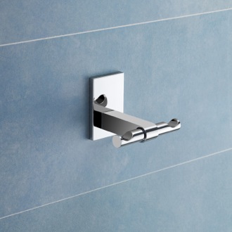 Bathroom Hook Polished Chrome Double Hook Gedy 7826-13