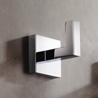 Bathroom Hook Bathroom Hook, Modern, Square, Wall Mounted, Chrome Gedy A026-13