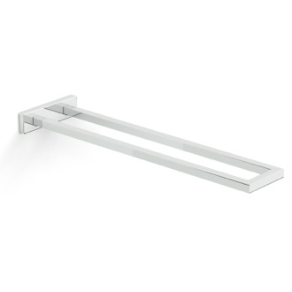 Towel Bar Stylish Rectangular Chrome Towel Bar with Two Rails Gedy A022-13