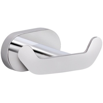 Bathroom Hook Double Bathroom Hook, Round, Chrome, Wall Mounted Gedy BE26-13