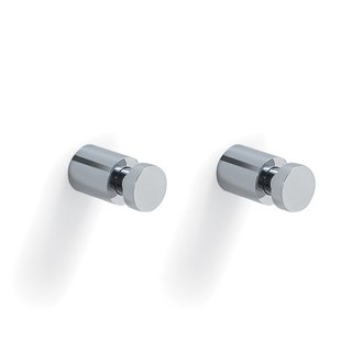 Bathroom Hook Pair of Round Polished Chrome Hooks Gedy 2227-13