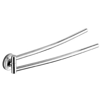 Towel Bar Double Swivel Towel Bar, 14 Inch, Polished Chrome Gedy 4223-13