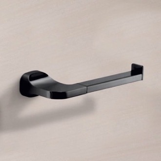 Toilet Paper Holder Modern Matte Black Toilet Paper Holder Gedy ST24-14