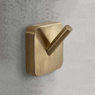 Bathroom Hook Bathroom Hook, Modern, Matte Gold Gedy TO27-88