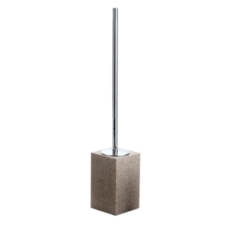 Toilet Brush Toilet Brush Holder, Square, Floor Standing in Natural Sand Gedy OL33-03