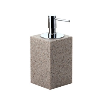 Soap Dispenser Square Free Standing Soap Dispenser in Natural Sand Finish Gedy OL80-03