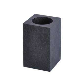 Toothbrush Holder Square Free Standing Toothbrush Tumbler in Black Finish Gedy OL98-14