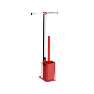 Bathroom Butler Bathroom Butler in Steel and Red Resin Gedy RA32-06