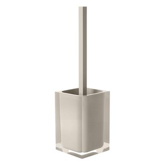 Toilet Brush Toilet Brush Holder, Decorative, Square, Light Turtledove Gedy RA33-66