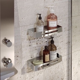 Shower Basket Set of Chrome Shower Baskets Gedy 2417B-13