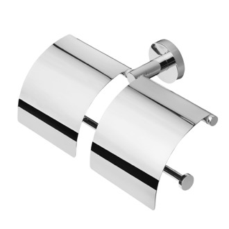 Toilet Paper Holder Chrome Double Toilet Roll Holder with Cover Geesa 148