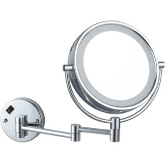 Makeup Mirror Wall Mounted LED Lighted Magnifying Makeup Mirror, Round, Double Sided, Hardwired Nameeks AR7705